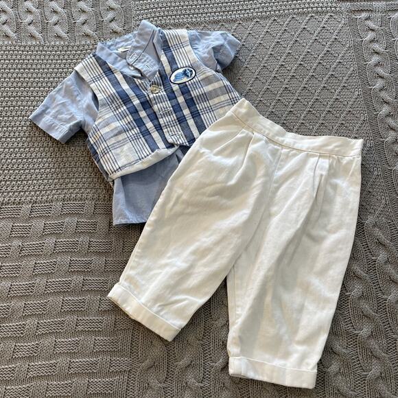 Vintage 3 Piece Vest Outfit ~ 12M - Picture 1 of 8